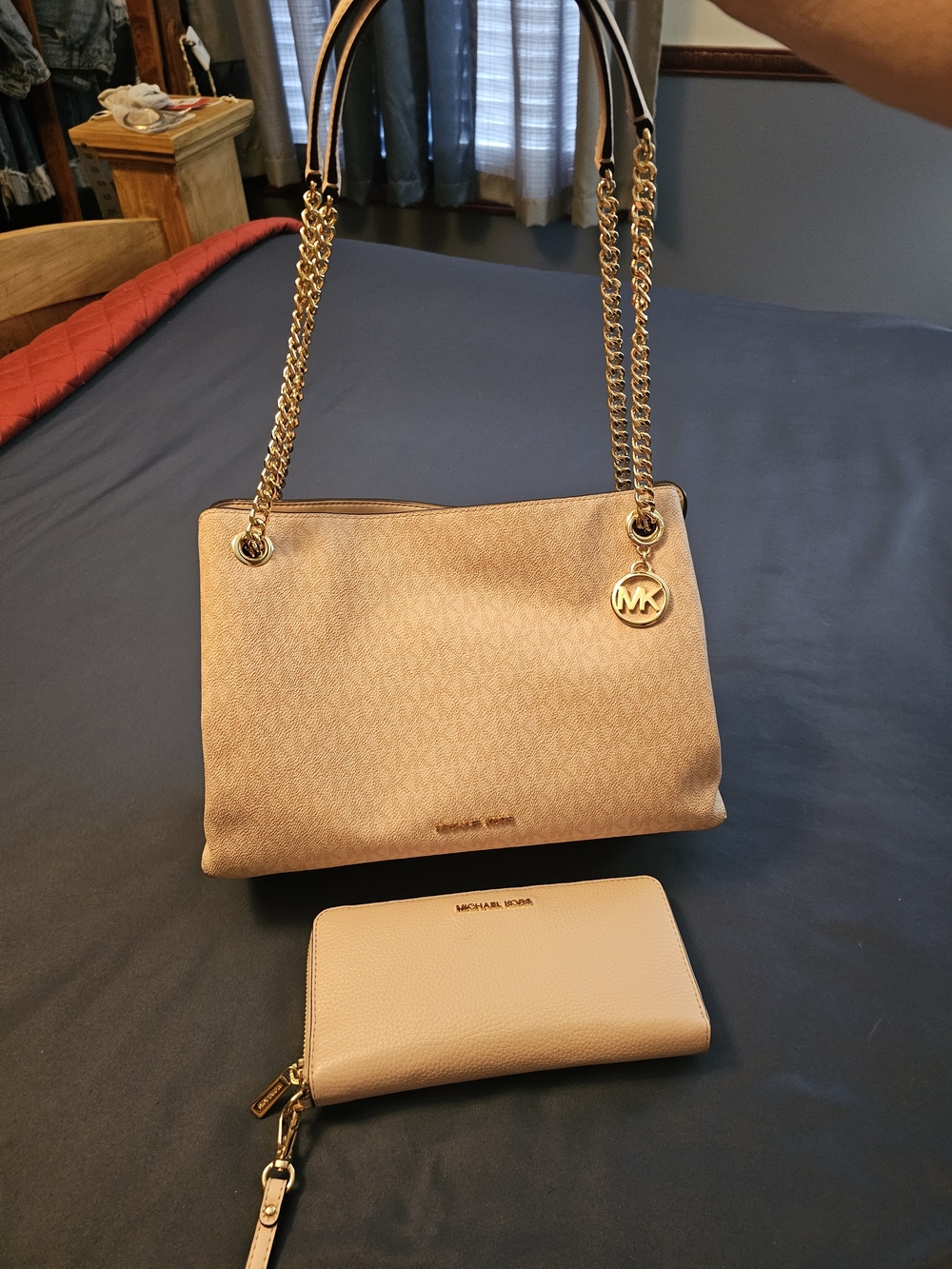 Michael Kors Women's Beige Chain-Handle Tote